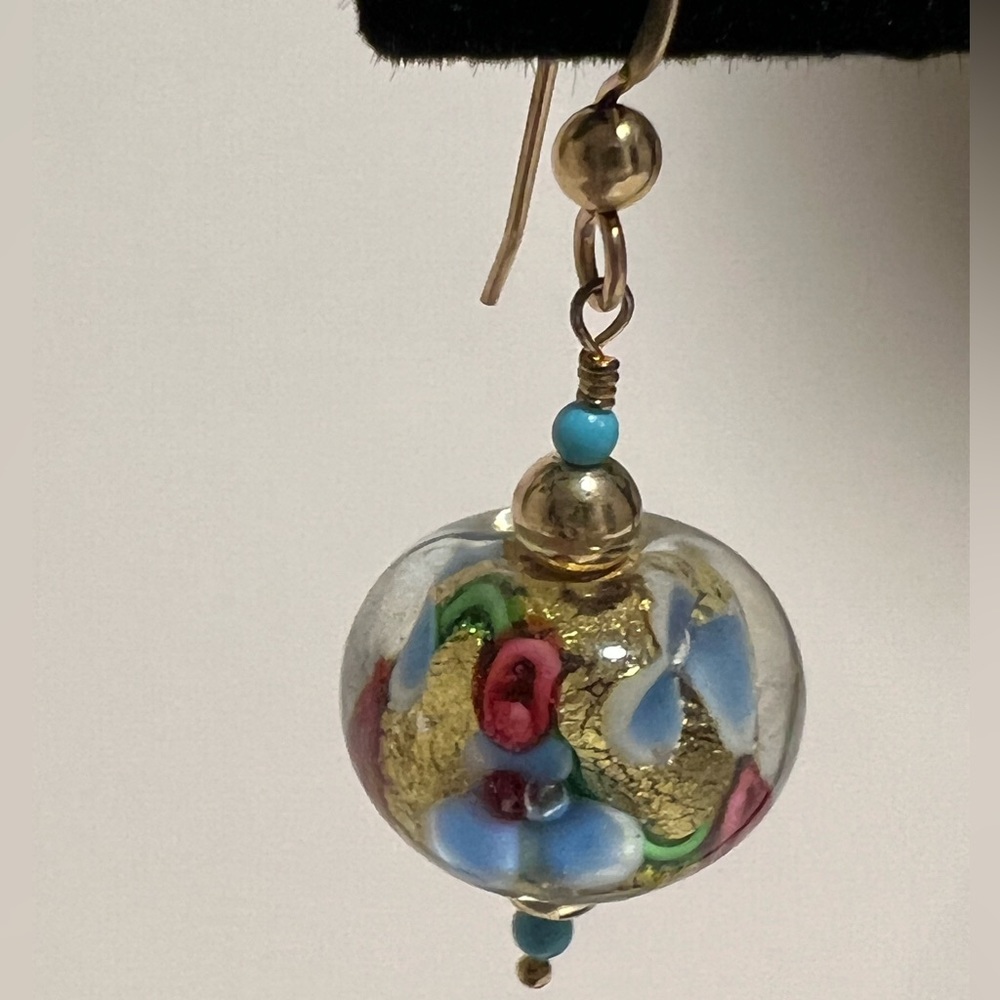 Lamp glass fine jewelry earrings